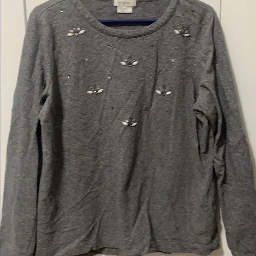 Van Heusen Grey Embellished Sweatshirt